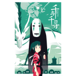 Poster Chihiro Vert
