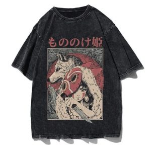 T-Shirt Oversize Princesse Mononoké Délavé