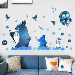 Sticker Mural Totoro Bleu