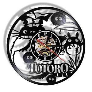 Horloge Vinyle Totoro Heureux