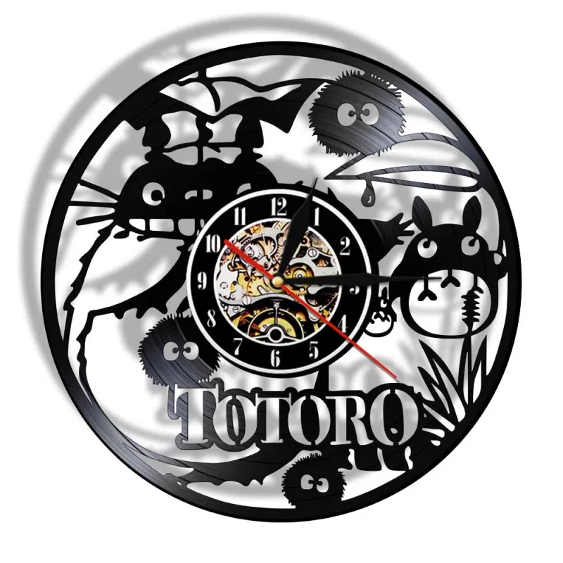 Horloge Vinyle Totoro Heureux