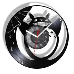 Horloge Vinyle Totoro Parapluie