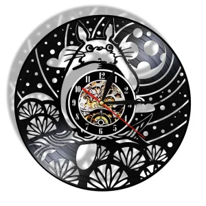 Horloge Vinyle Totoro Paysage