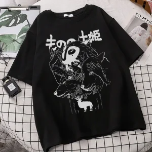 T-Shirt Oversize Princesse Mononoké Loups