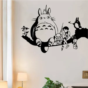 Sticker Mural Totoro Pêche