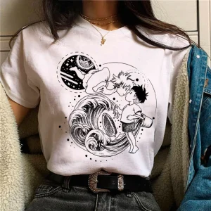 T-Shirt Ponyo Noir et Blanc