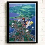 Poster Kiki La Petite Sorcière Oiseaux
