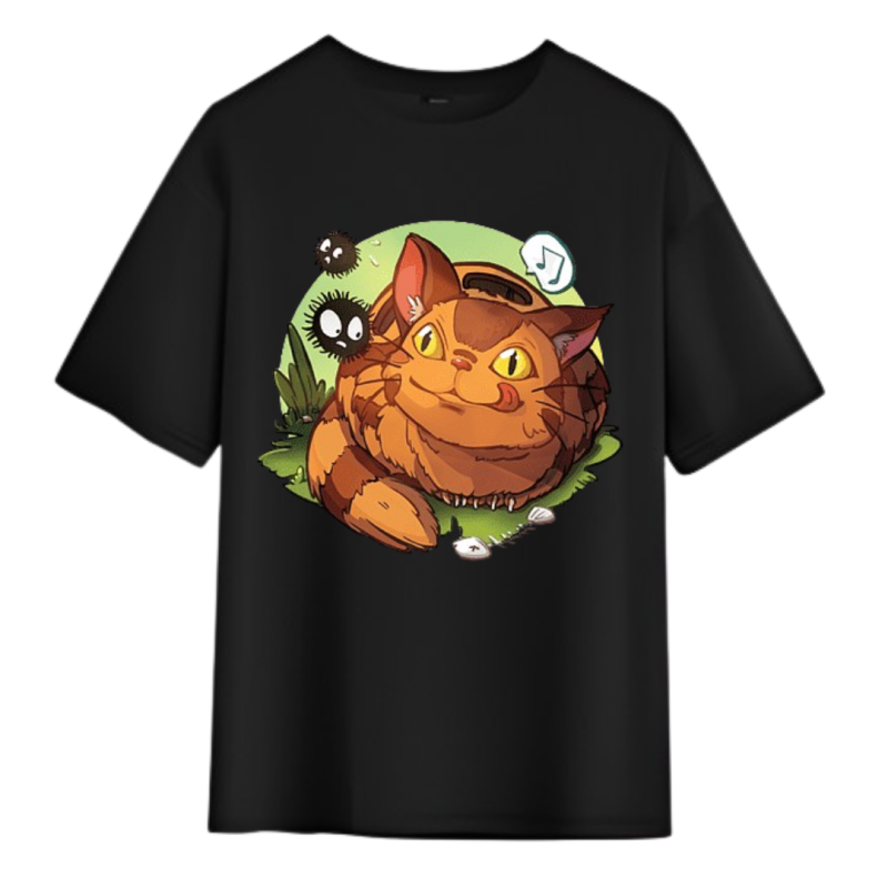 T-Shirt Chat Bus Dessin – Image 3