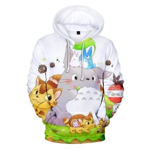 Sweat Totoro Blanc Kawaii