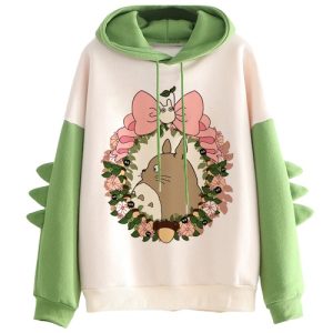 Sweat Totoro Bicolore Noeud