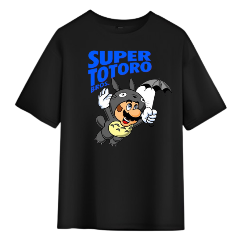 T-Shirt Totoro Super Mario – Image 3
