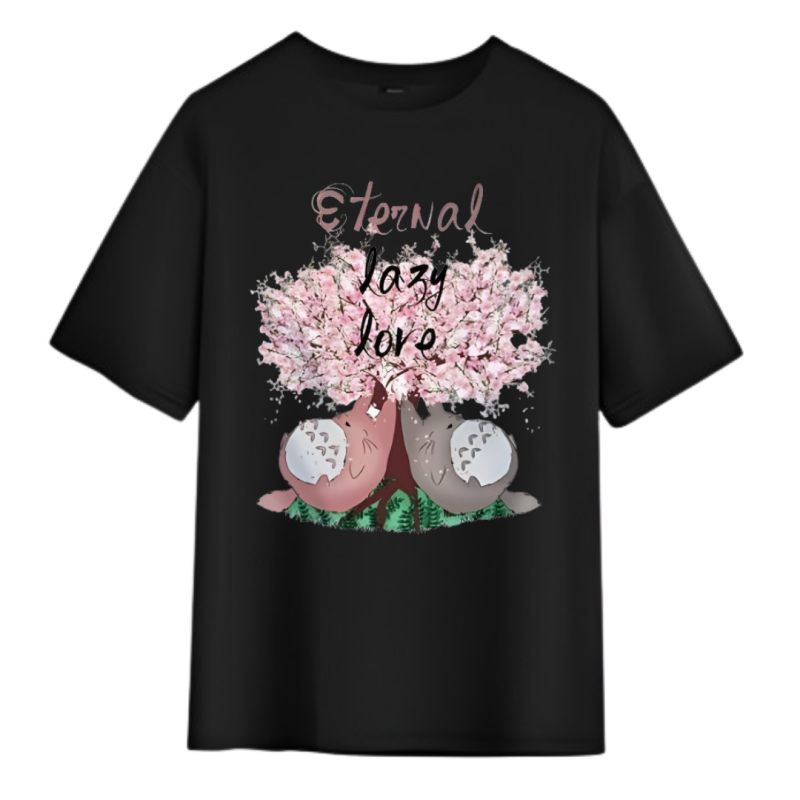 T-Shirt Totoro Lazy Love – Image 2