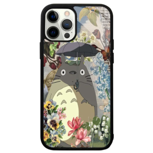 Coque iPhone Totoro Fleurs