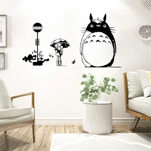 Sticker Mural Totoro Arrêt de Bus