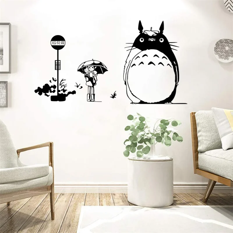 Sticker Mural Totoro Arrêt de Bus