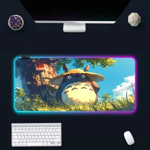 Tapis de Souris Led Totoro Chapeau de Paille