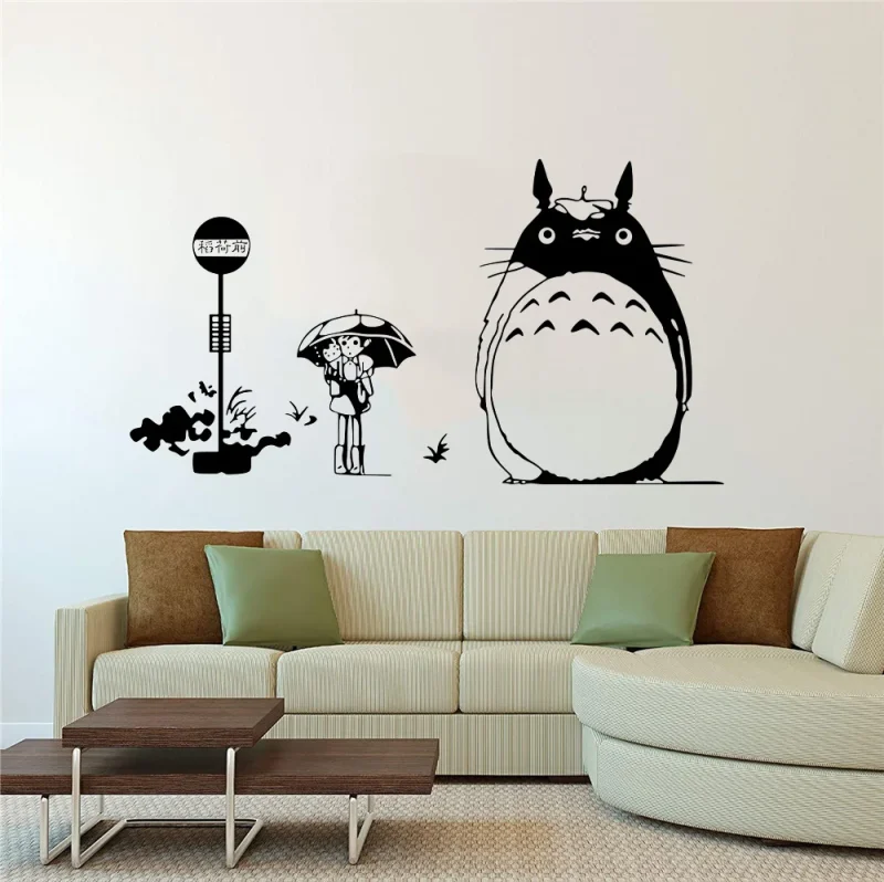Sticker Mural Totoro Arrêt de Bus – Image 4