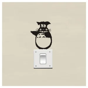 Mini Sticker Mural Totoro Parapluie