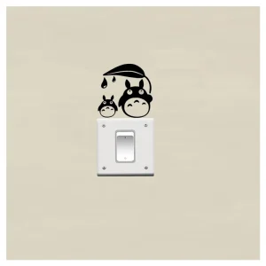 Mini Sticker Mural Totoro Feuille