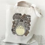 Tote Bag Totoro Fleurs