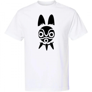 T-Shirt Princesse Mononoké Masque Noir et Blanc