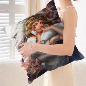 Housse de Coussin Princesse Mononoké Réaliste